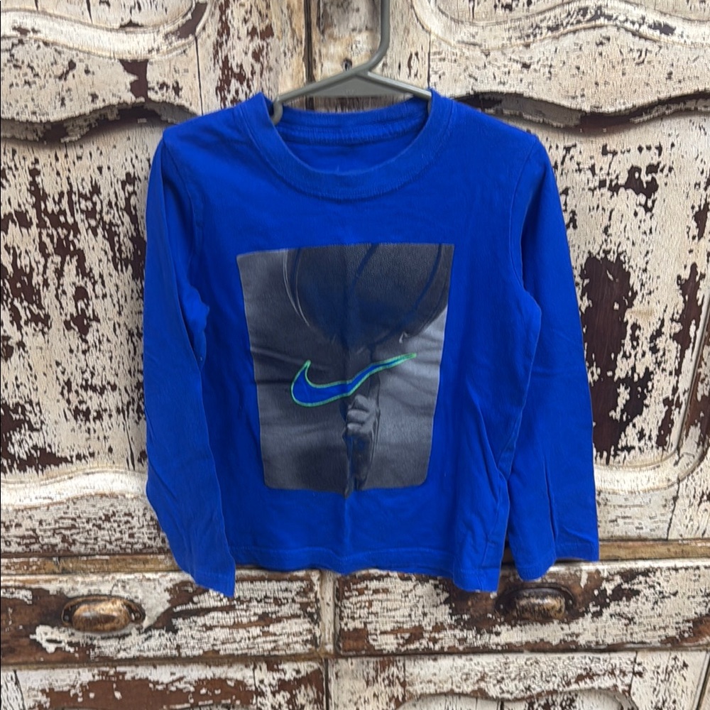 Nike Kids Blue Long Sleeve Shirt Sz 6